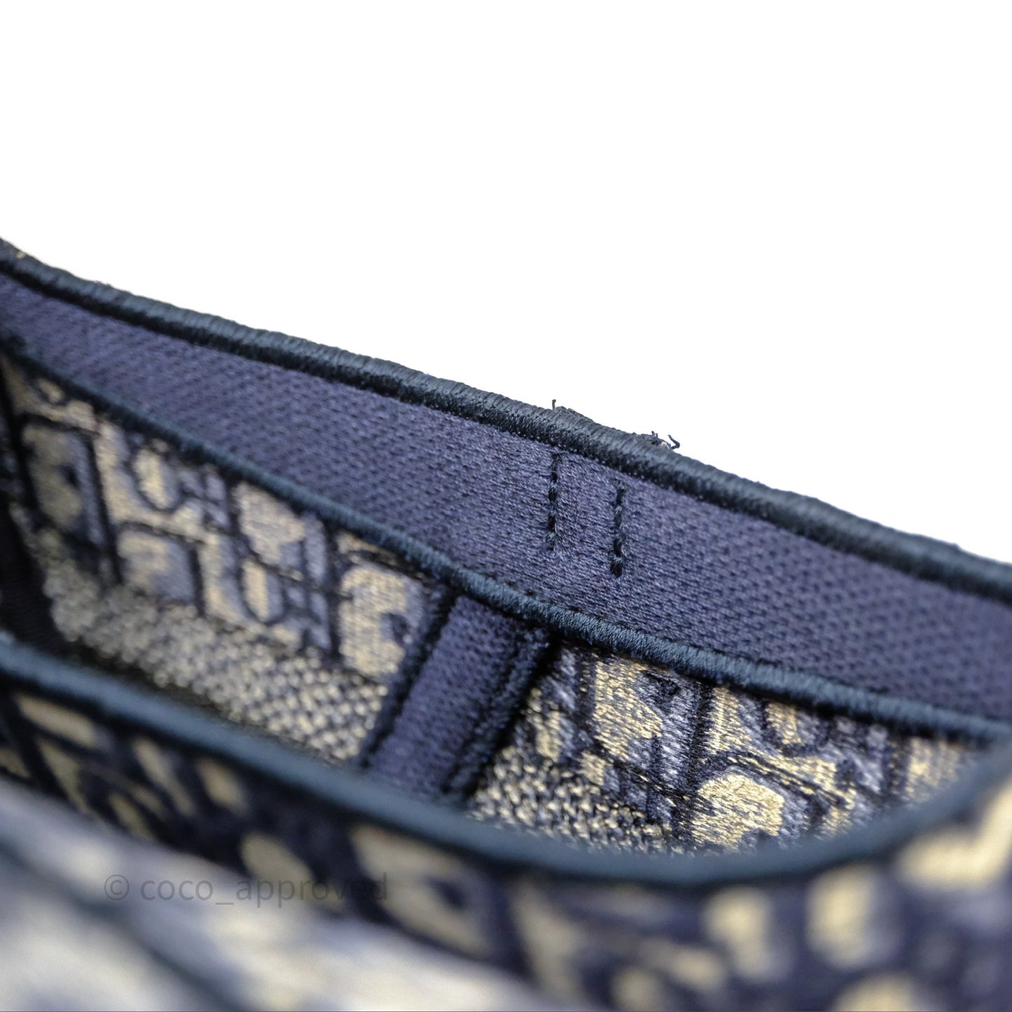 Christian Dior Saddle Bag Navy Dior Oblique Embroidery Gold Hardware