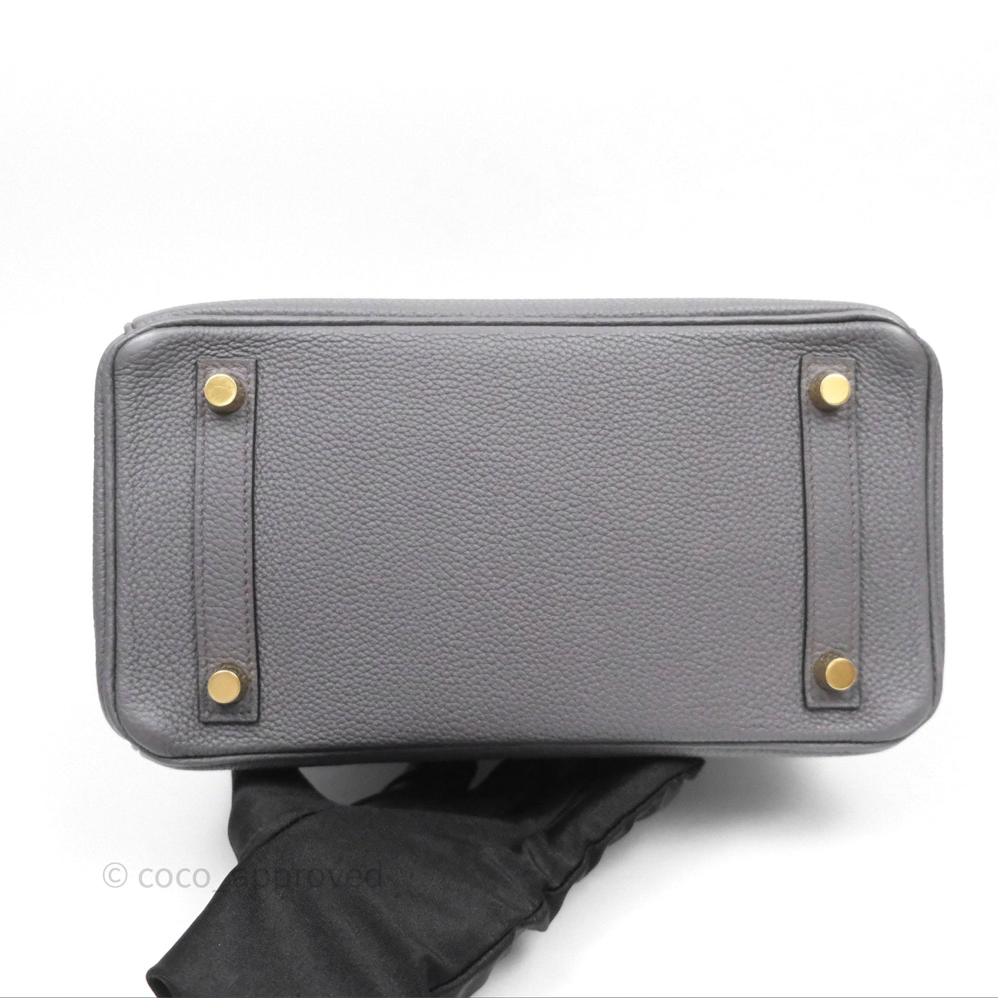 Hermes Birkin 25 Etain 8F Togo Gold Hardware