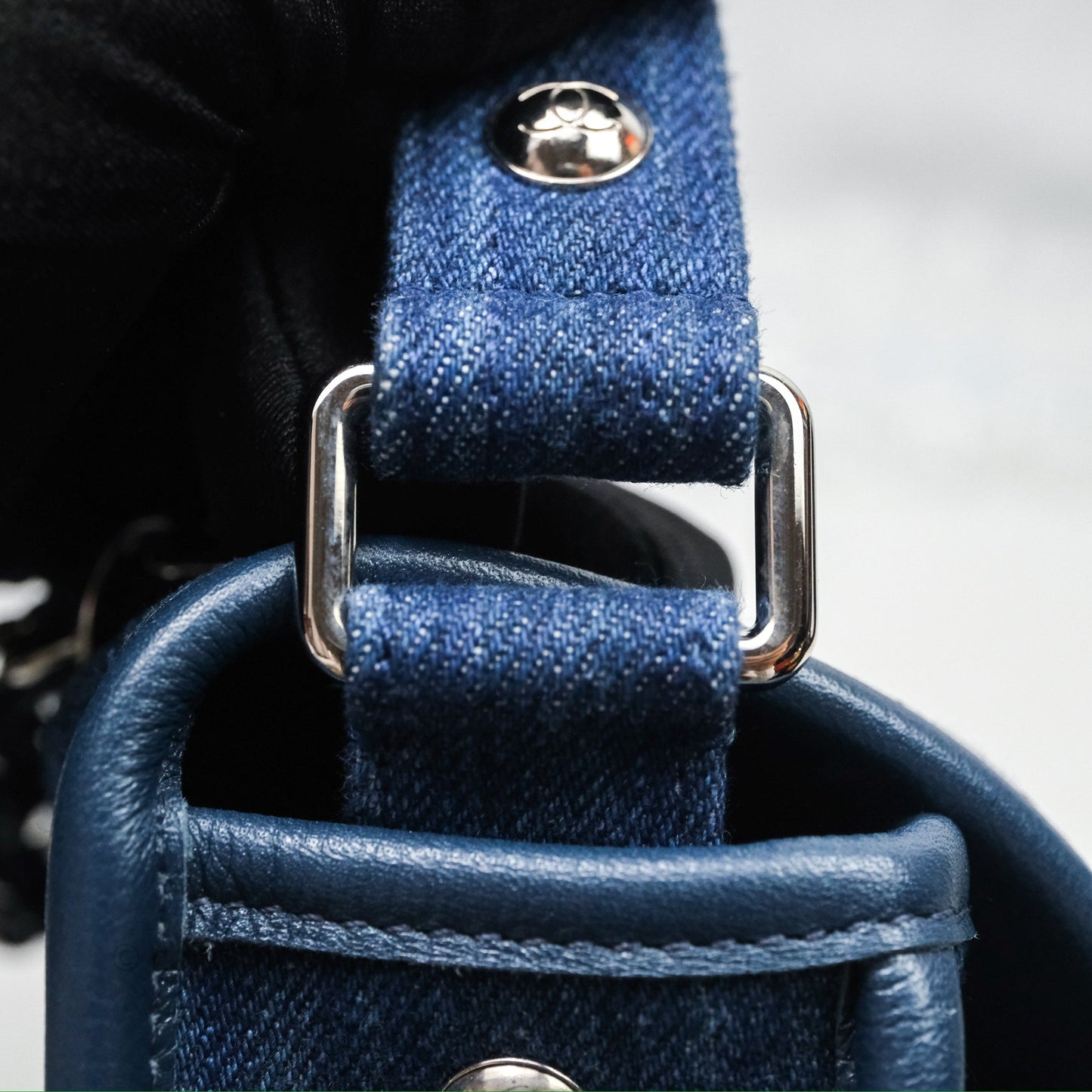 Chanel Denim Flap Bag Sliver Hardware