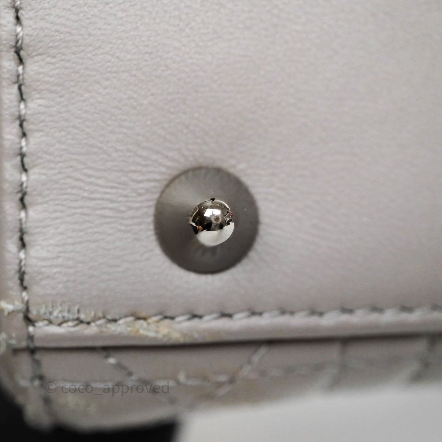 Christian Dior Small Lady Dior My ABCDior Bag Steel Grey Cannage Lambskin