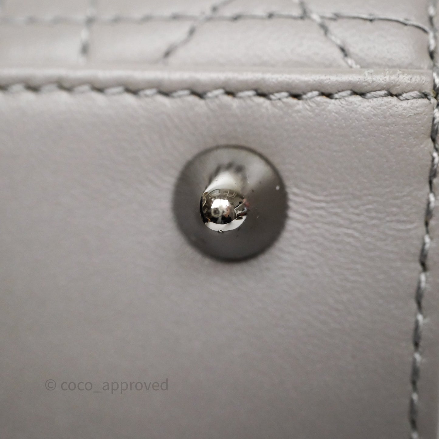 Christian Dior Small Lady Dior My ABCDior Bag Steel Grey Cannage Lambskin