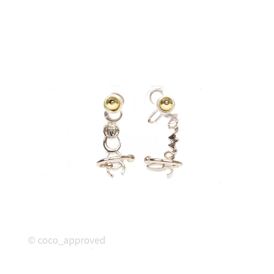 Chanel CC Coco Crystal Earrings Gold Tone 23V