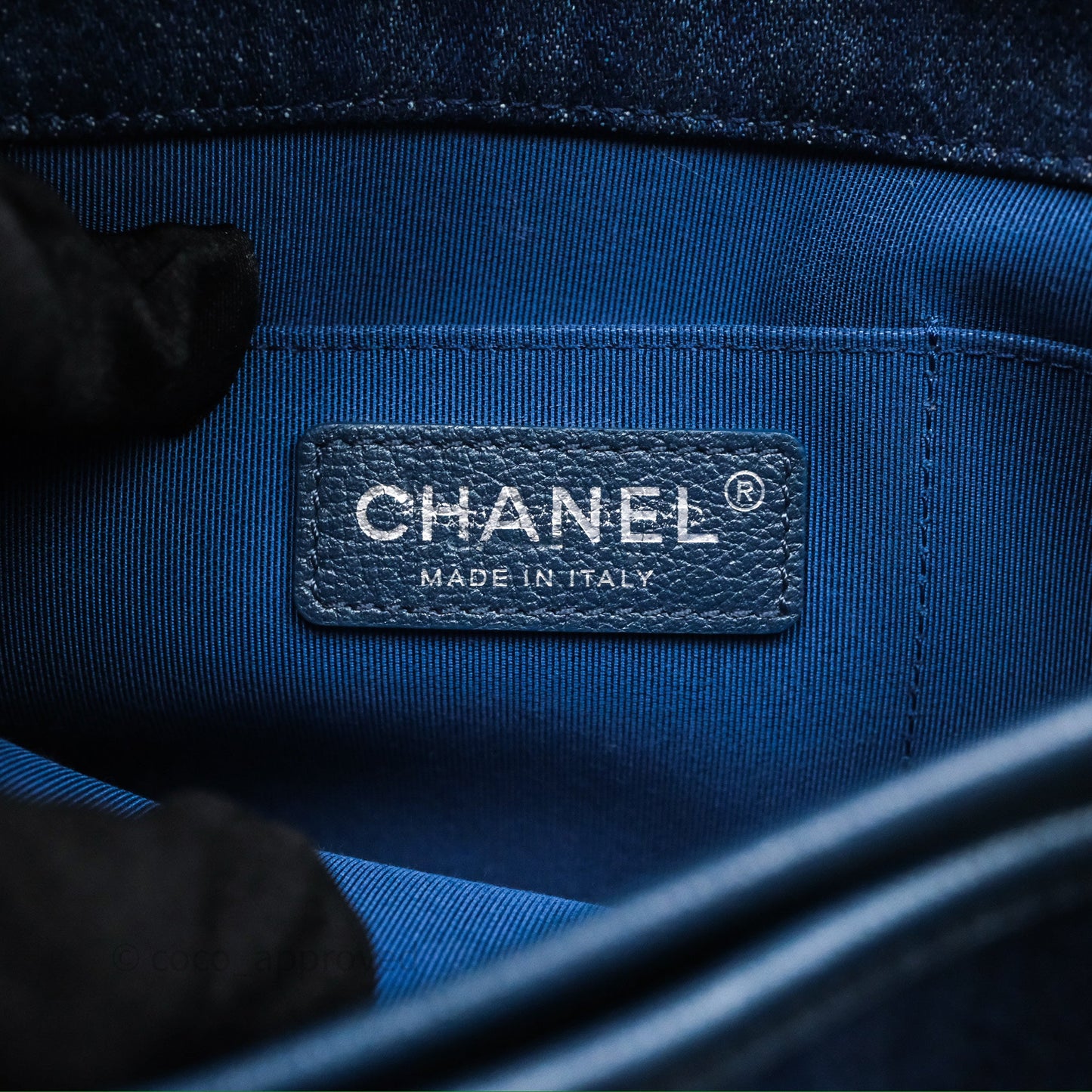 Chanel Denim Flap Bag Sliver Hardware