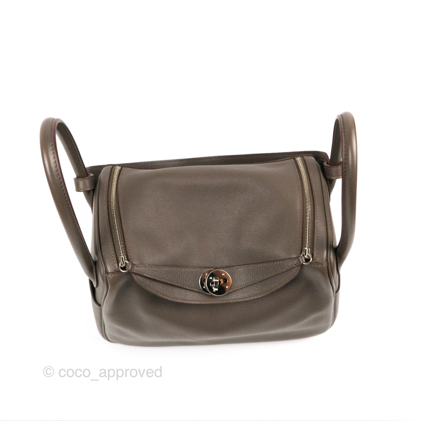 Hermès Lindy 26 Etain Evercolor Palladium Hardware