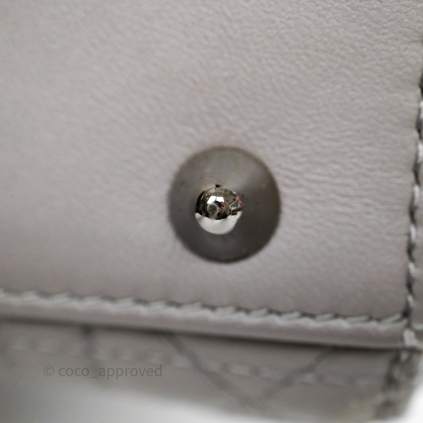 Christian Dior Small Lady Dior My ABCDior Bag Steel Grey Cannage Lambskin