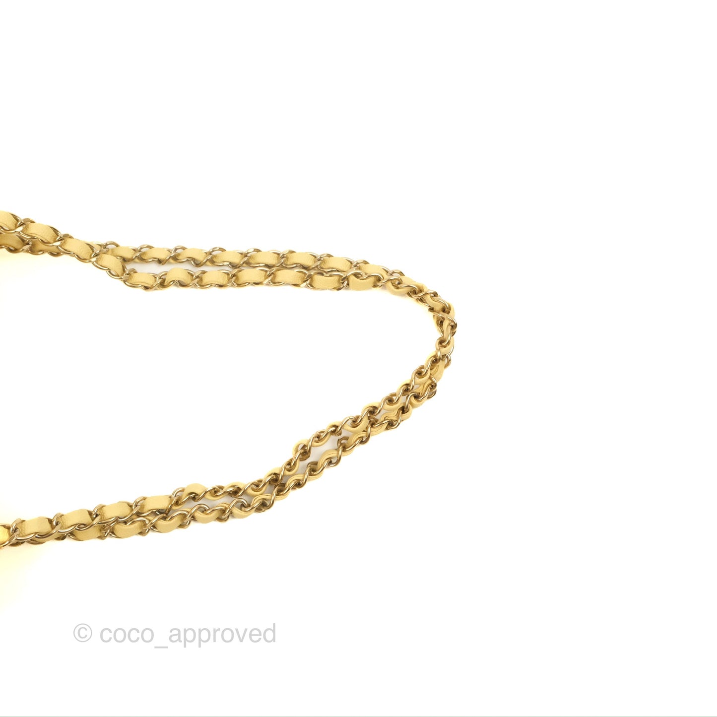 Chanel Small Classic Quilted Flap Yellow Caviar Gold Hardware