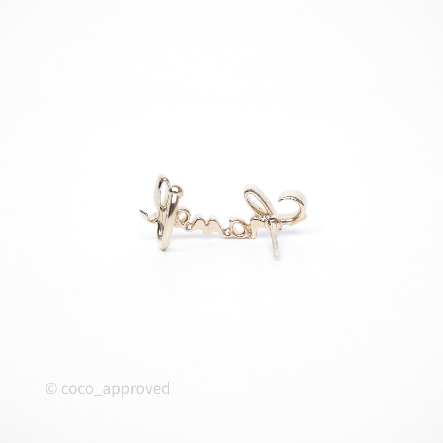 Chanel CC Coco Crystal Earrings Gold Tone 23V