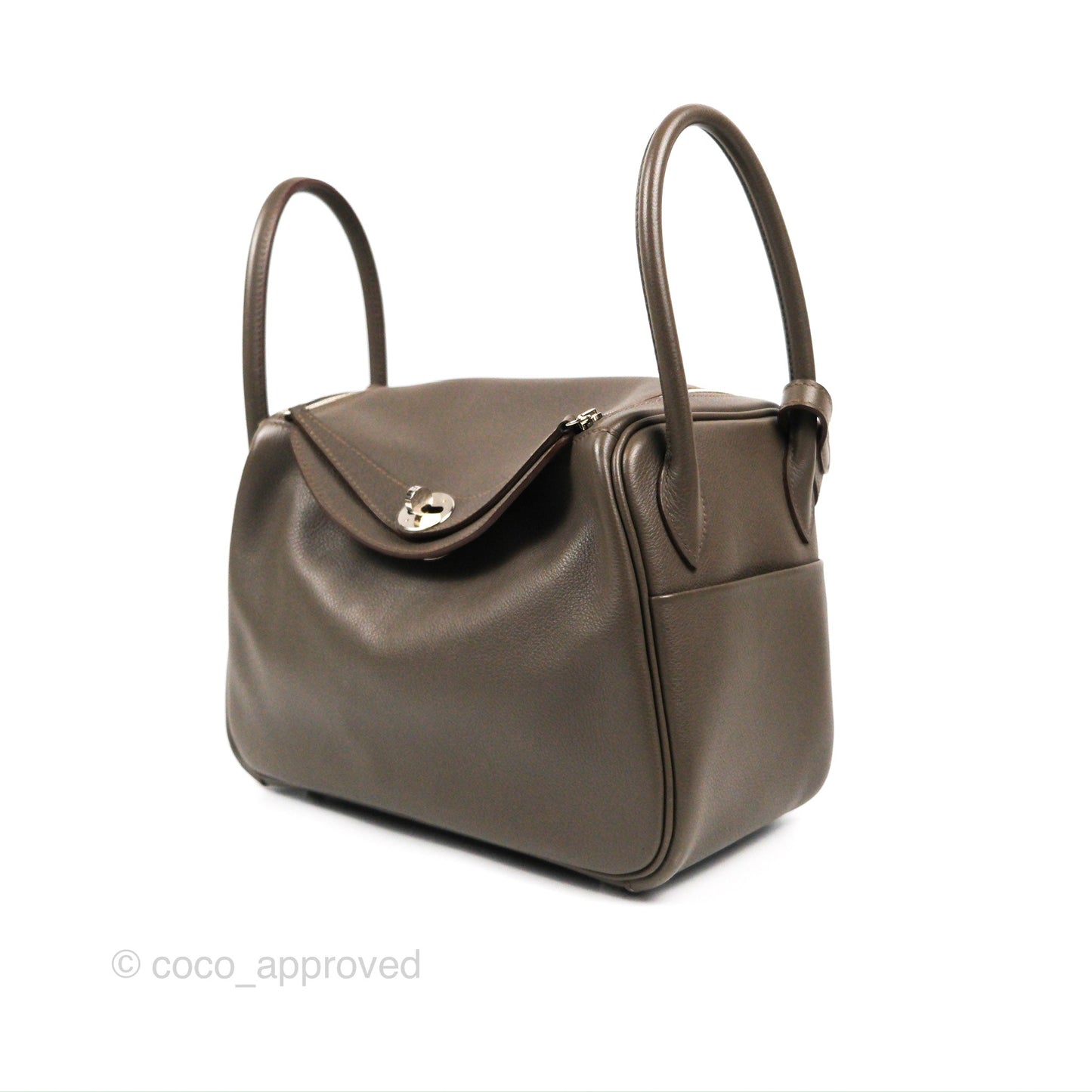 Hermès Lindy 26 Etain Evercolor Palladium Hardware