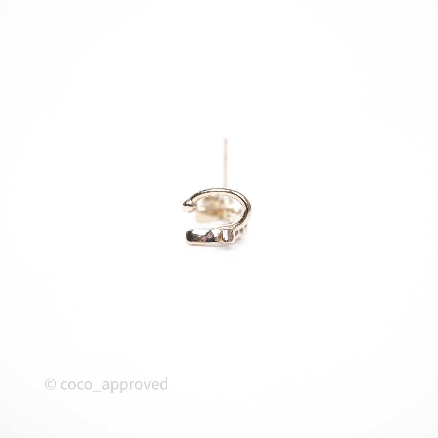 Chanel CC Coco Crystal Earrings Gold Tone 23V