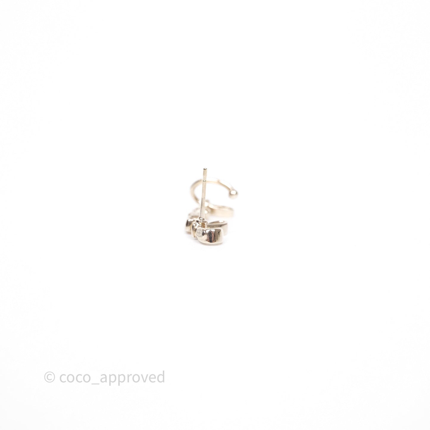 Chanel CC Coco Crystal Earrings Gold Tone 23V
