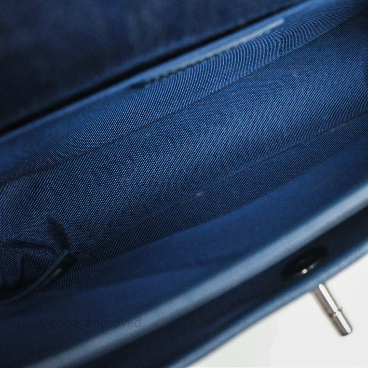 Chanel Denim Flap Bag Sliver Hardware