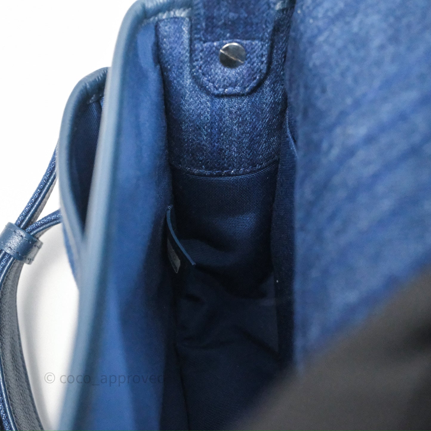Chanel Denim Flap Bag Sliver Hardware