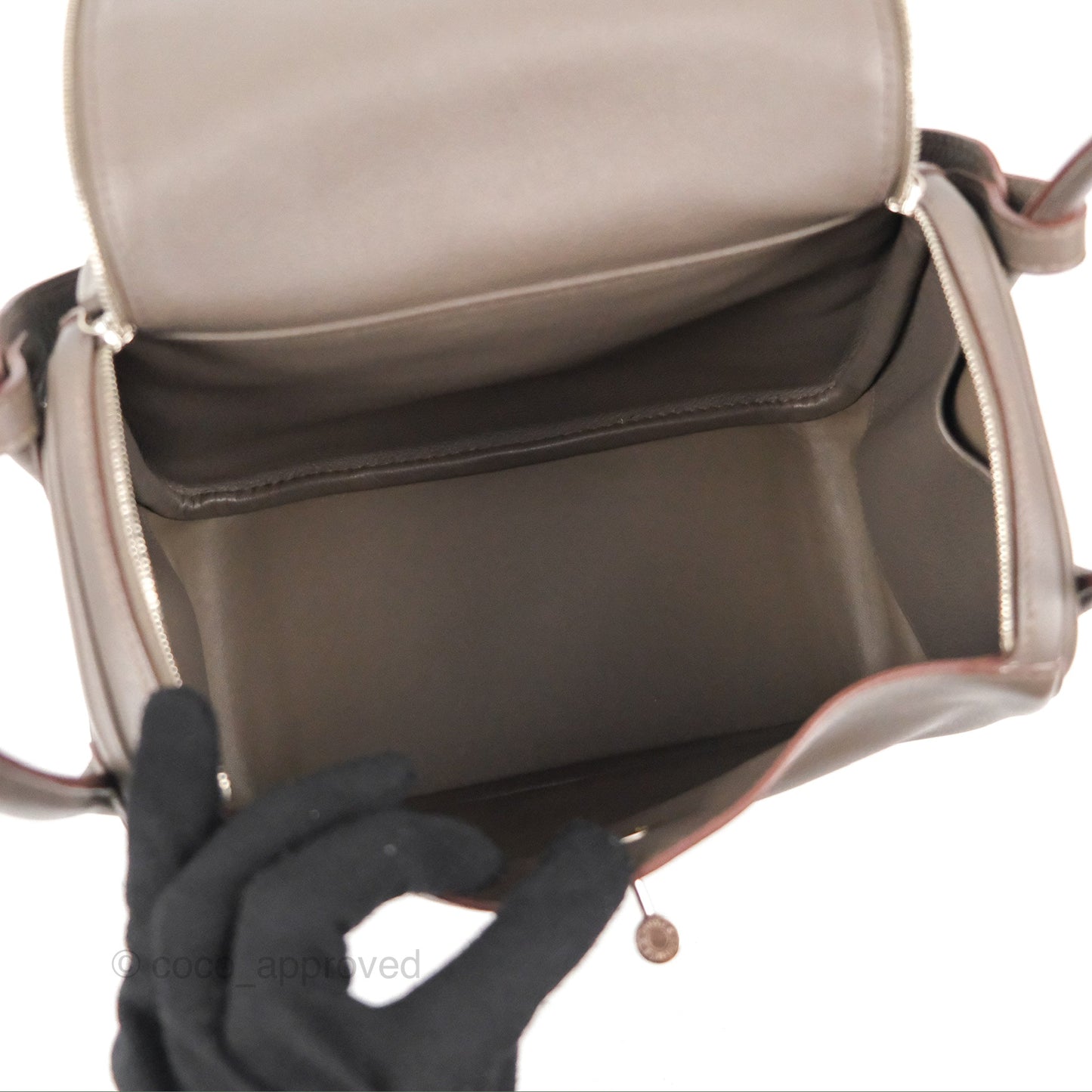 Hermès Lindy 26 Etain Evercolor Palladium Hardware