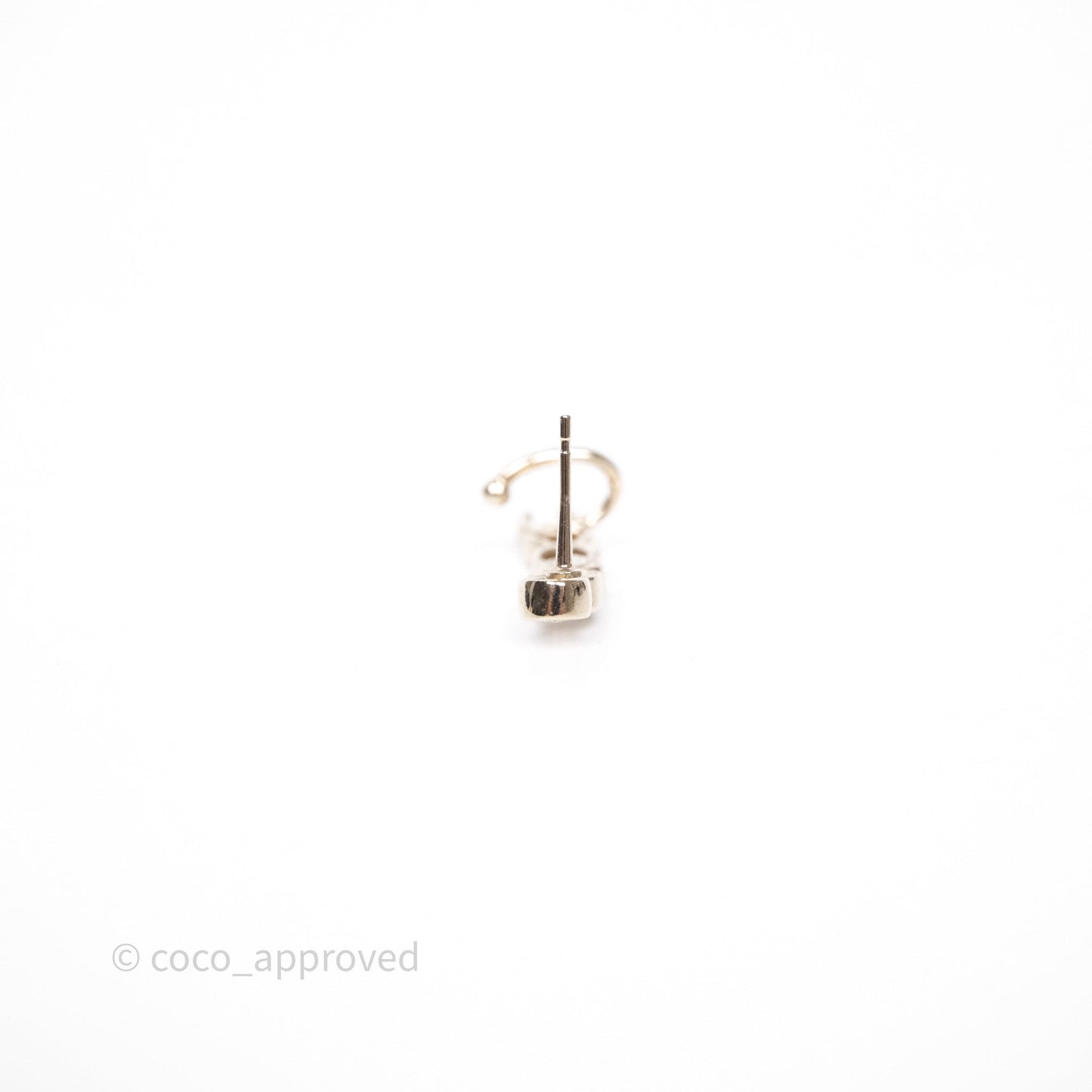 Chanel CC Coco Crystal Earrings Gold Tone 23V