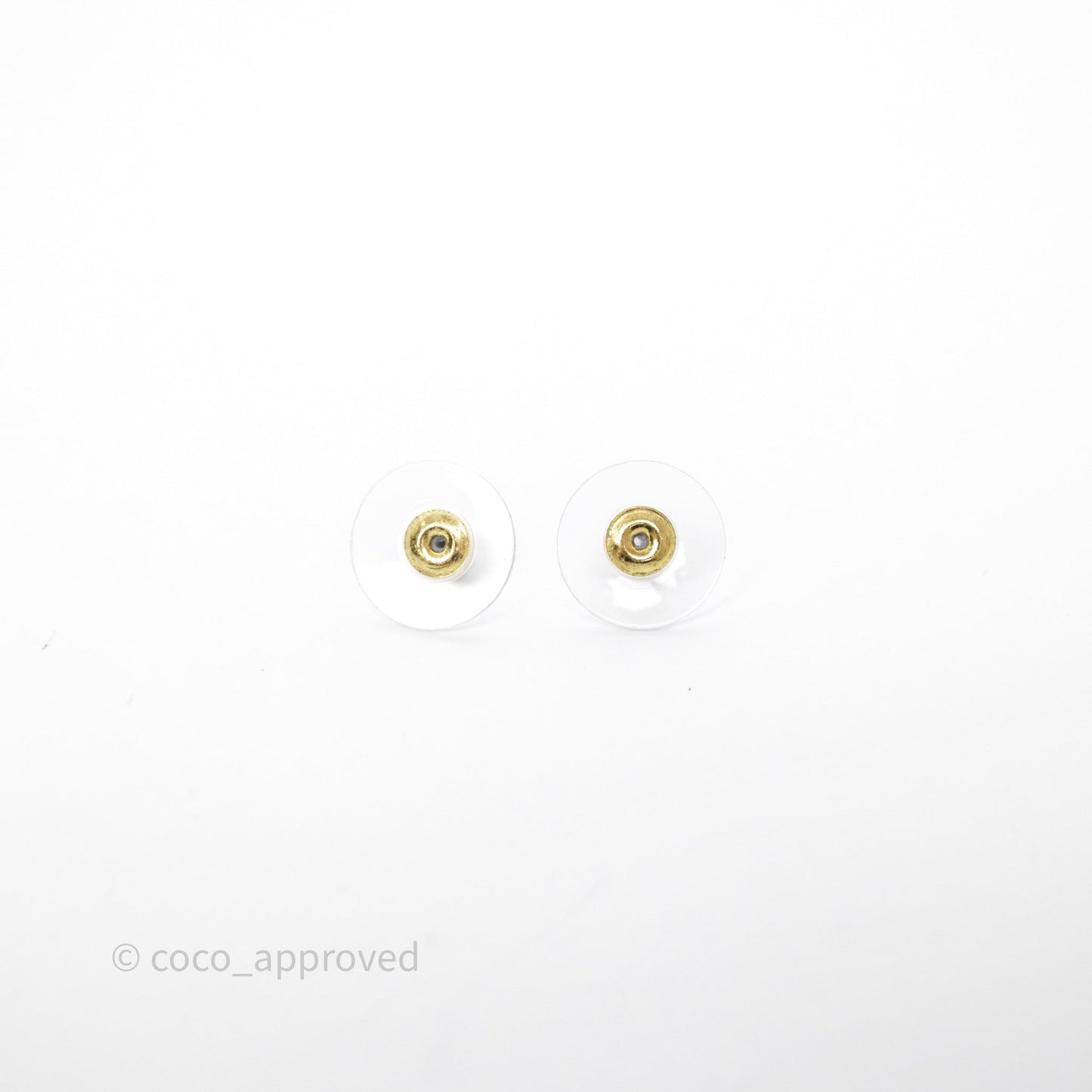 Chanel CC Coco Crystal Earrings Gold Tone 23V