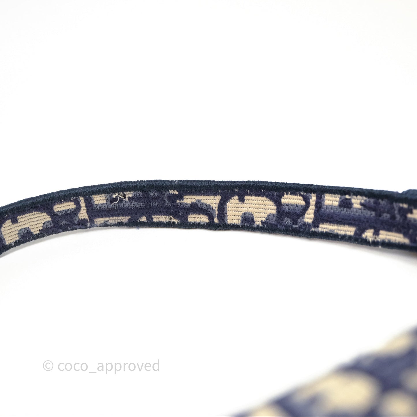 Christian Dior Saddle Bag Navy Dior Oblique Embroidery Gold Hardware