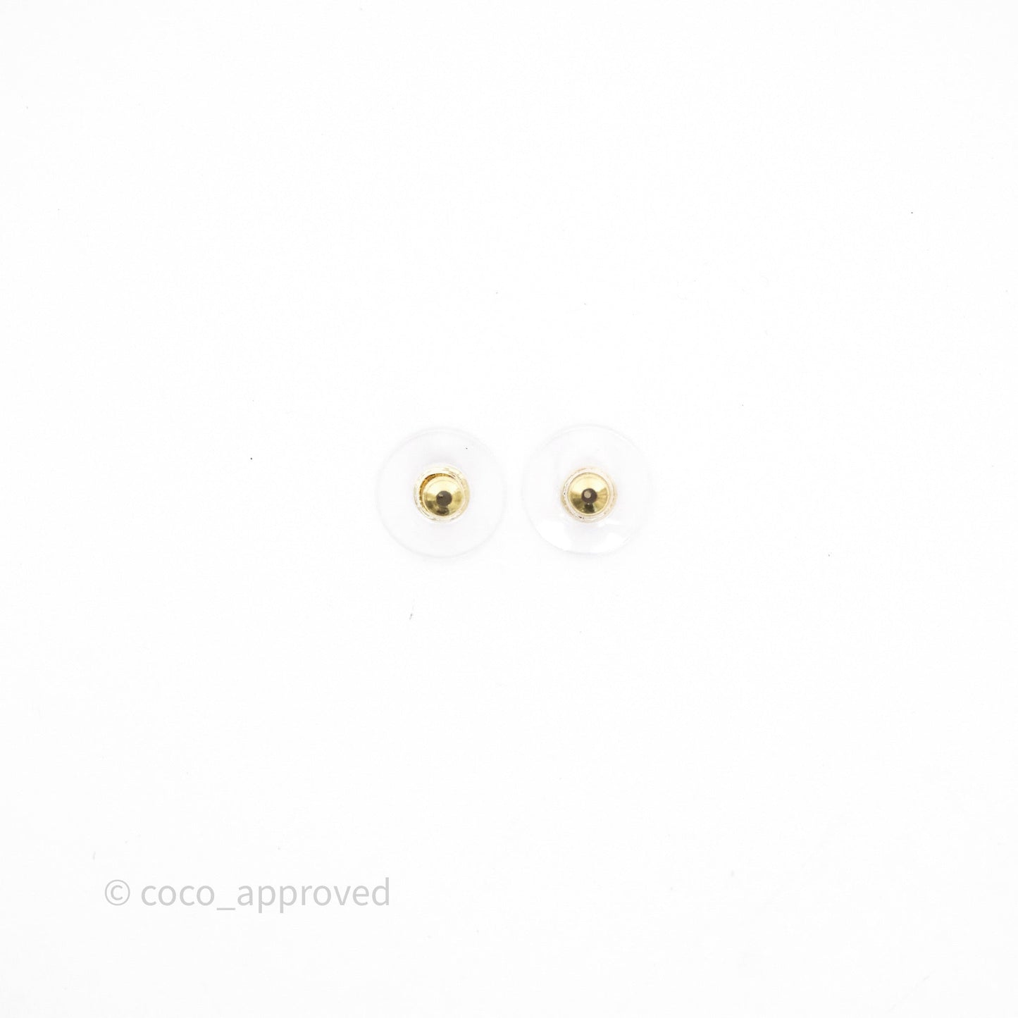 Chanel CC Coco Crystal Earrings Gold Tone 23V