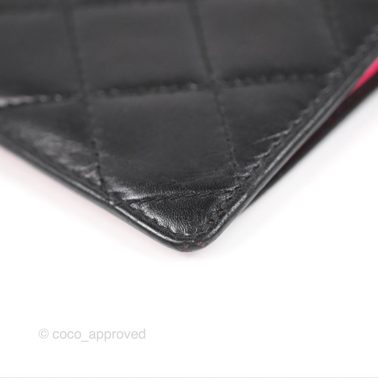 Chanel Quilted Cambon Yen Wallet Black Calfskin Silver Hardware