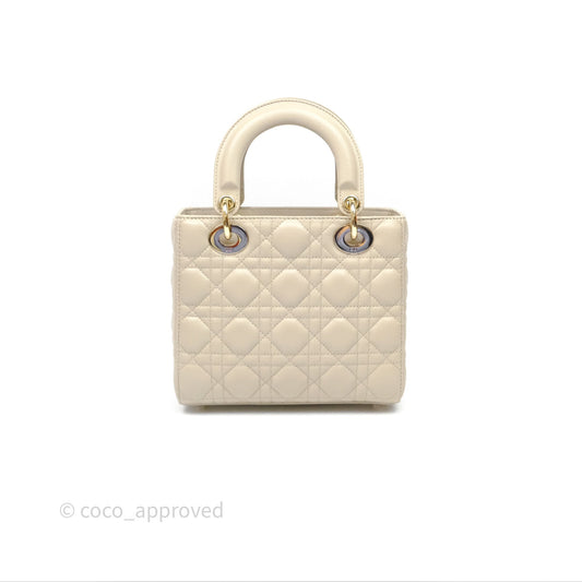 Christian Dior Small Lady Dior My ABCDior Bag Sand Beige Cannage Lambskin