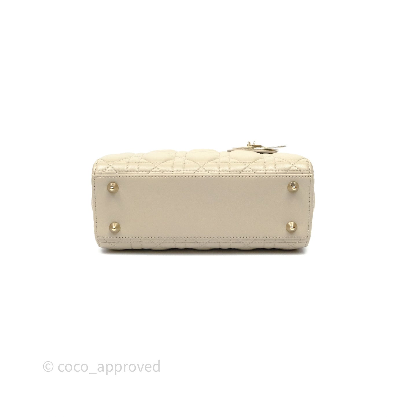 Christian Dior Small Lady Dior My ABCDior Bag Sand Beige Cannage Lambskin