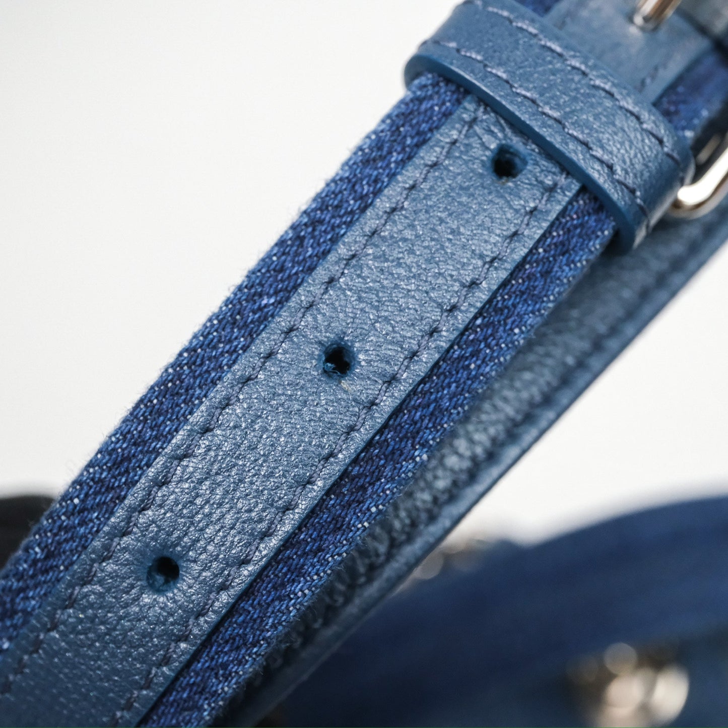 Chanel Denim Flap Bag Sliver Hardware