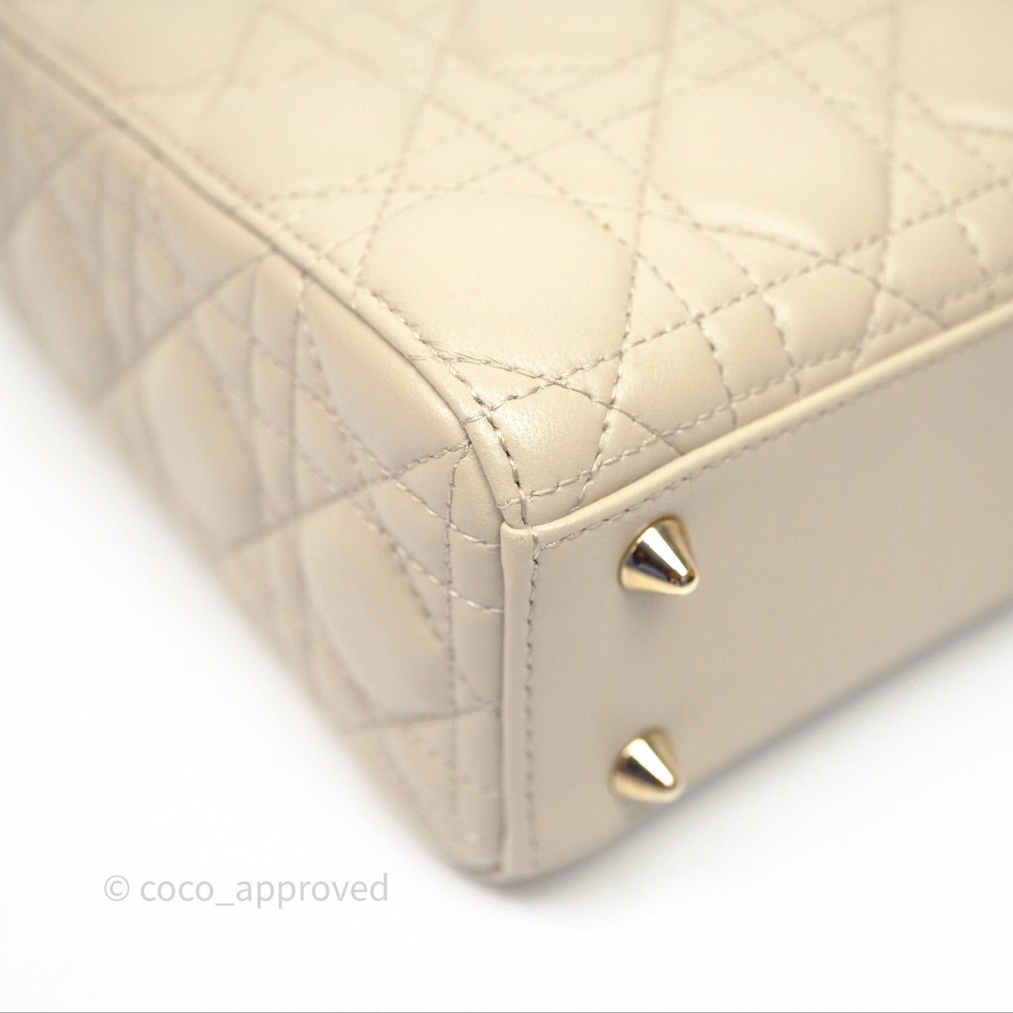 Christian Dior Small Lady Dior My ABCDior Bag Sand Beige Cannage Lambskin