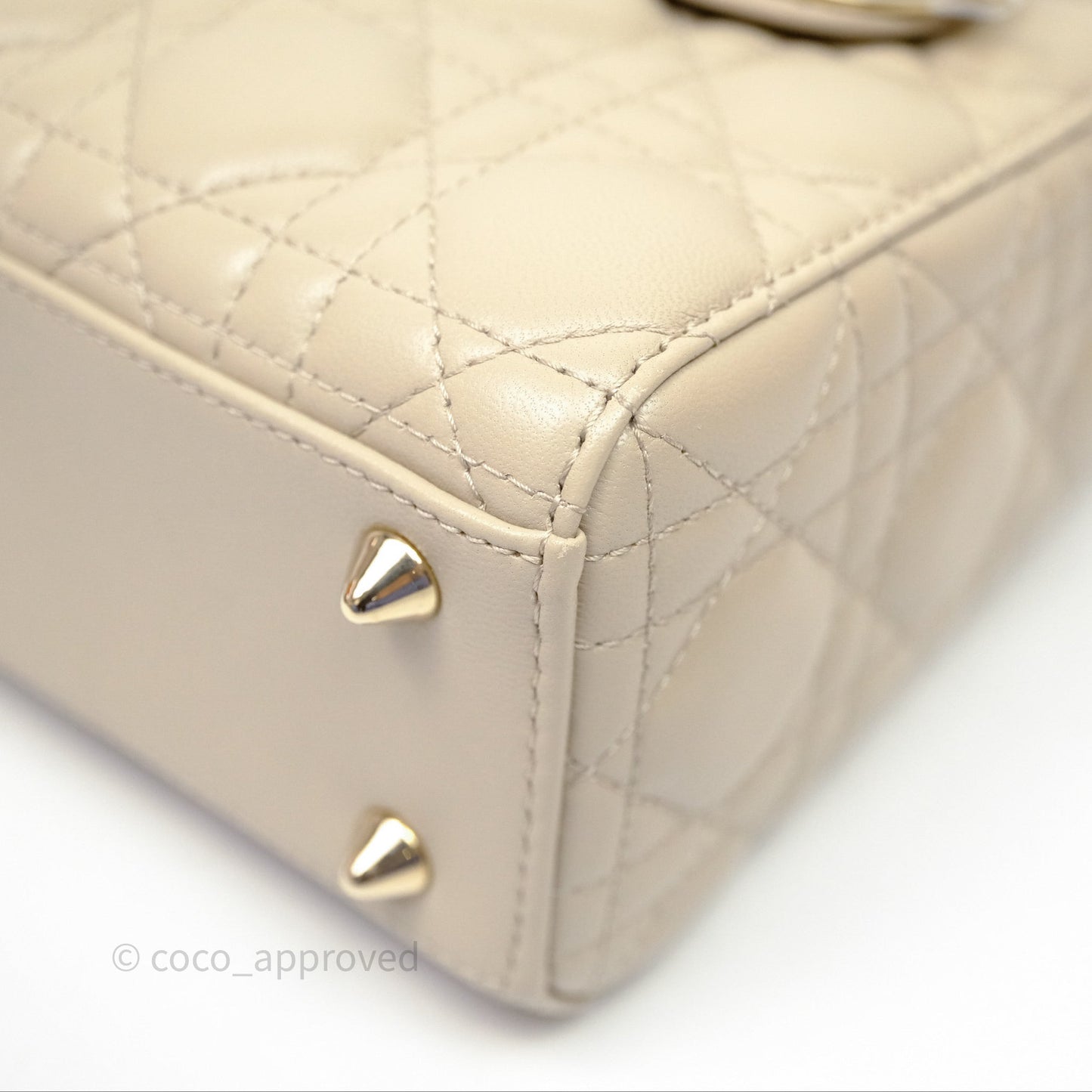 Christian Dior Small Lady Dior My ABCDior Bag Sand Beige Cannage Lambskin