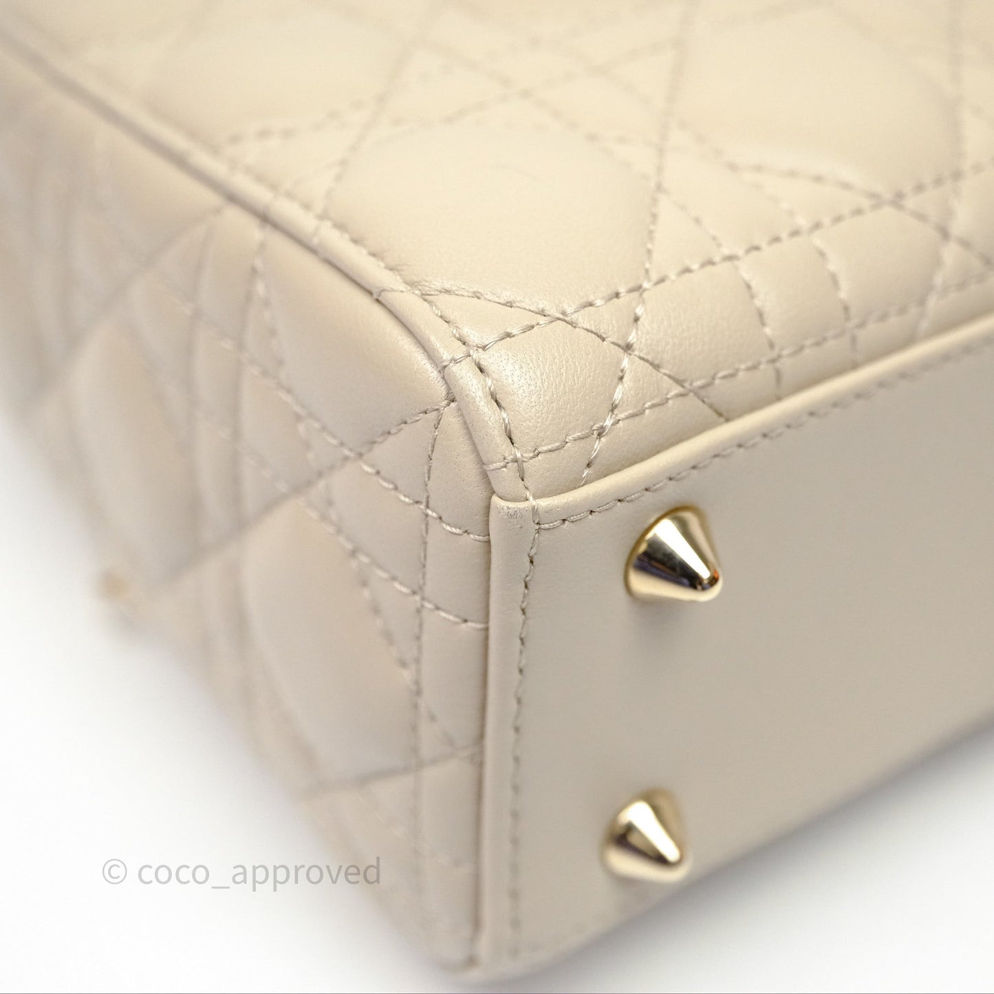 Christian Dior Small Lady Dior My ABCDior Bag Sand Beige Cannage Lambskin
