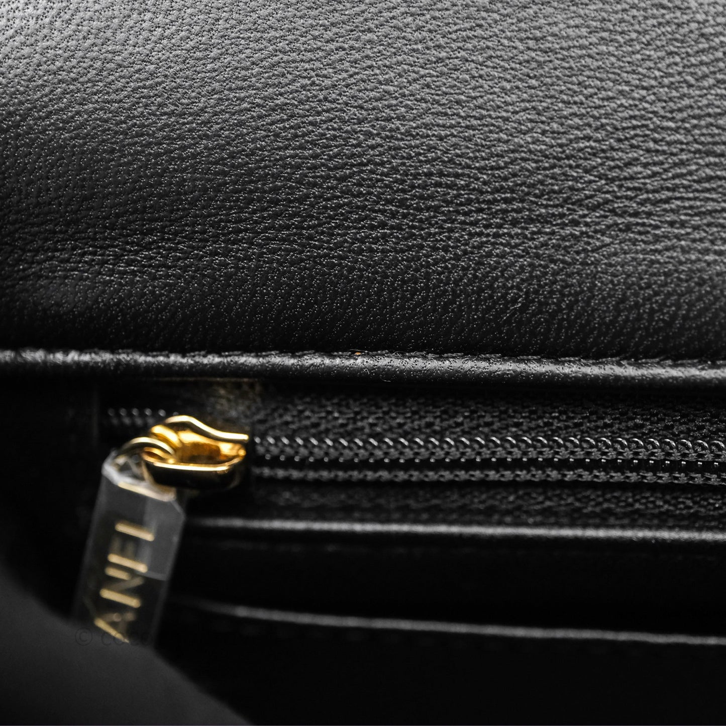Chanel Top Handle Mini Rectangular Flap Bag Black Lambskin Gold Hardware
