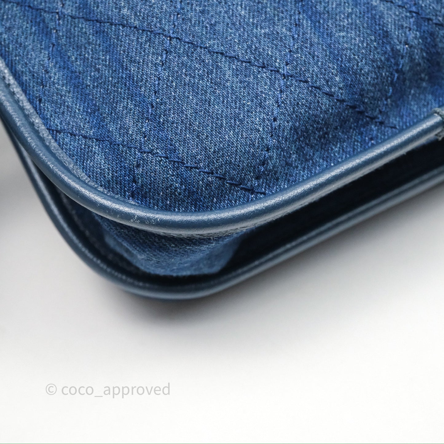 Chanel Denim Flap Bag Sliver Hardware