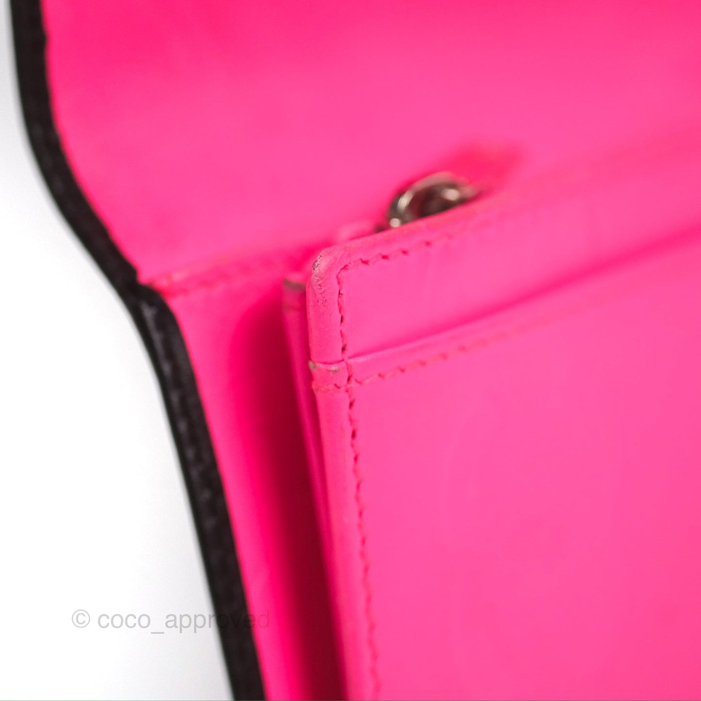 Chanel Quilted Cambon Yen Wallet Black Calfskin Silver Hardware