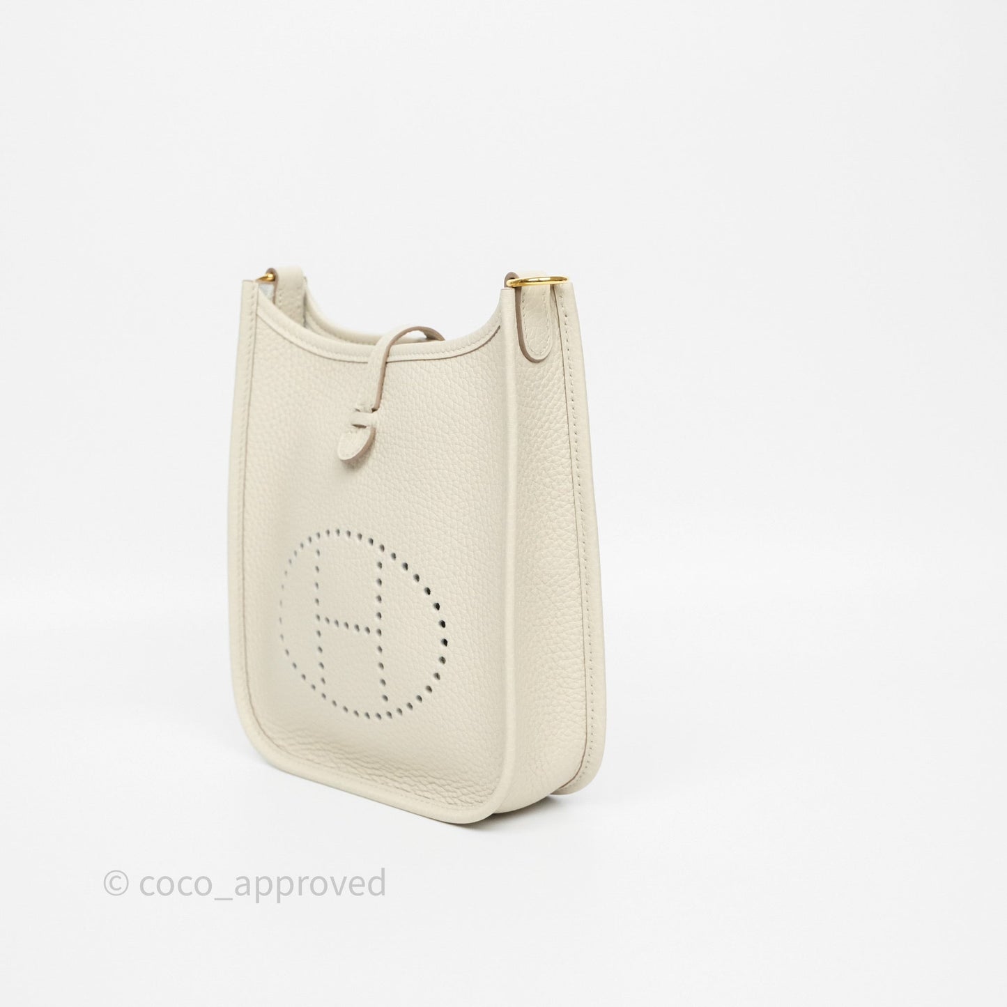 Hermès Mini Evelyne 16 Beton 8L Clemence Gold Hardware