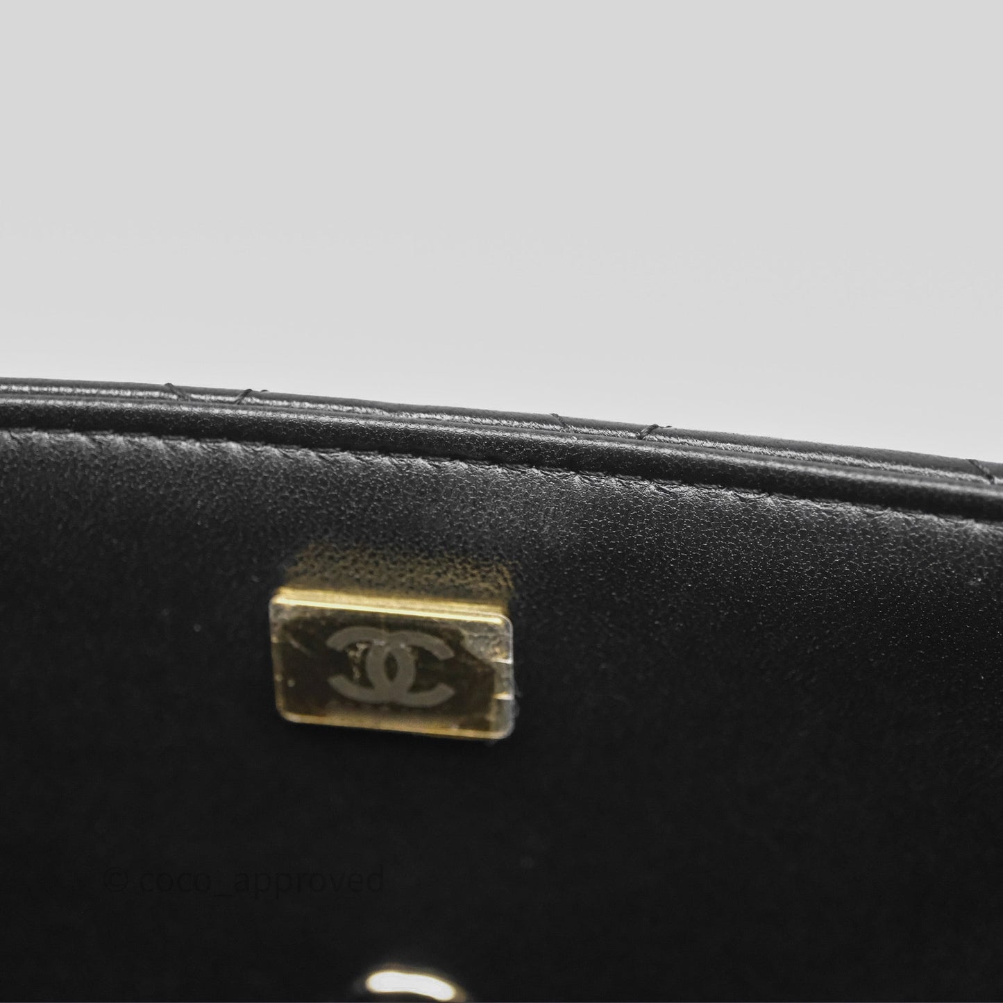 Chanel Top Handle Mini Rectangular Flap Bag Black Lambskin Gold Hardware