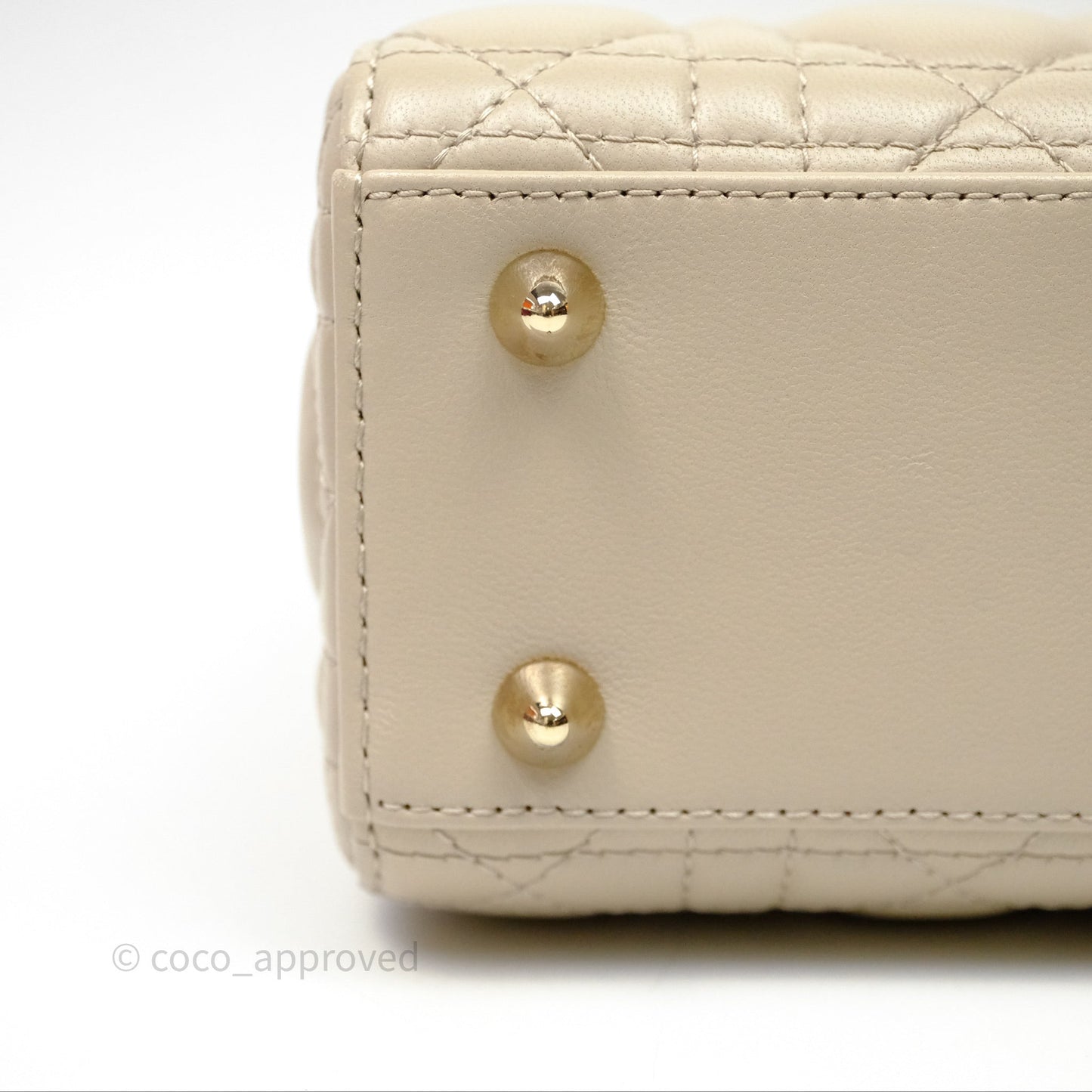 Christian Dior Small Lady Dior My ABCDior Bag Sand Beige Cannage Lambskin