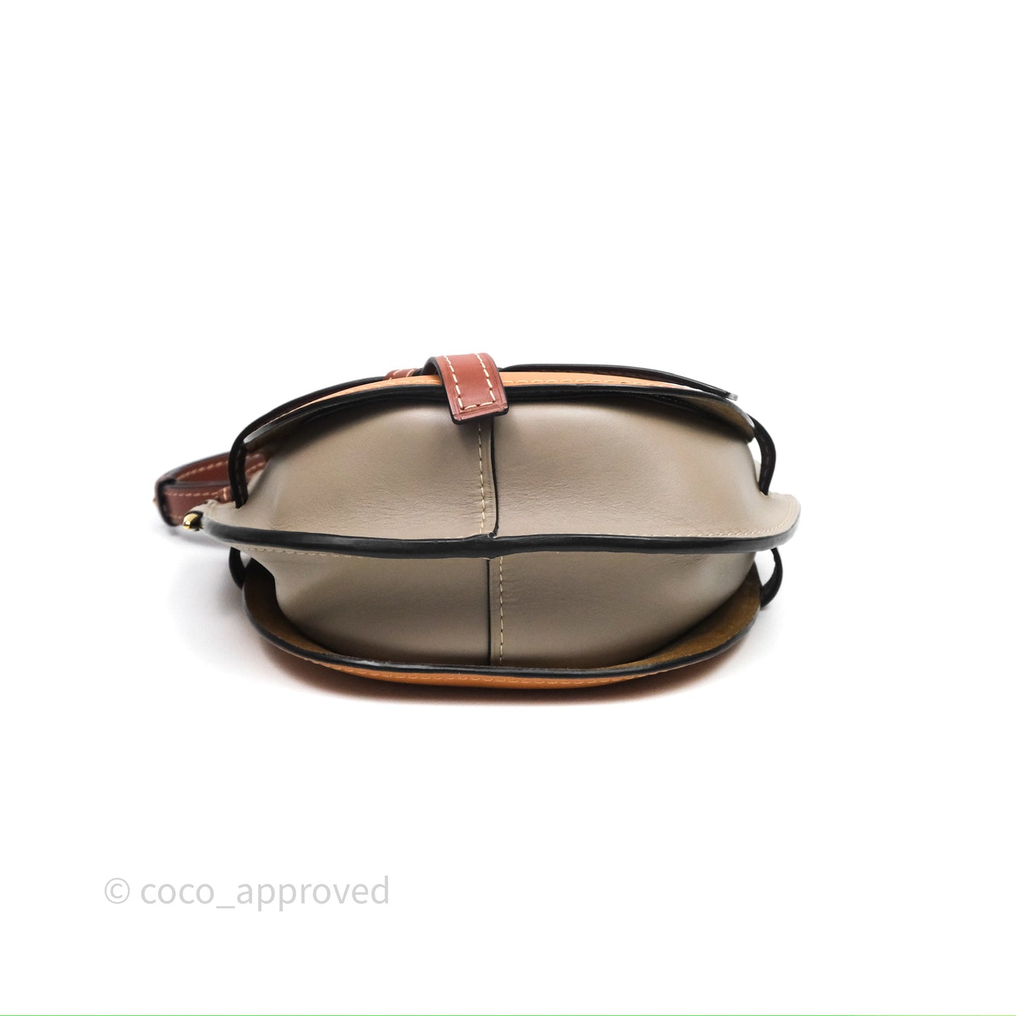 Loewe Small Gate Bag Smooth Calfskin Amber/Light Grey/Rust