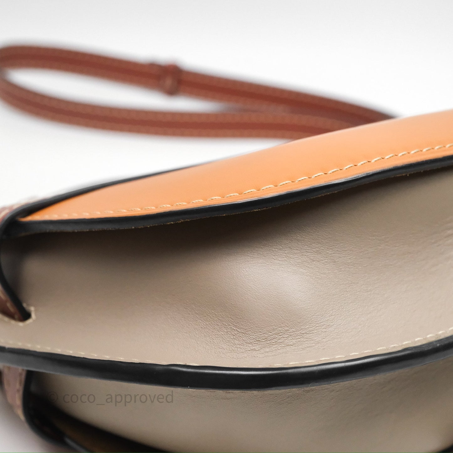 Loewe Small Gate Bag Smooth Calfskin Amber/Light Grey/Rust
