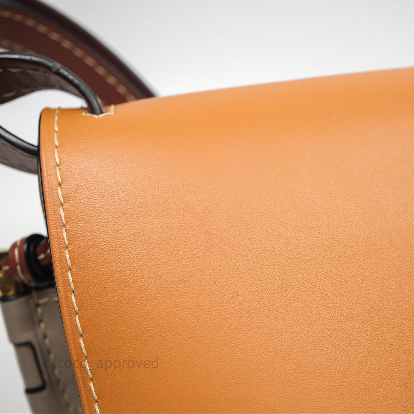 Loewe Small Gate Bag Smooth Calfskin Amber/Light Grey/Rust
