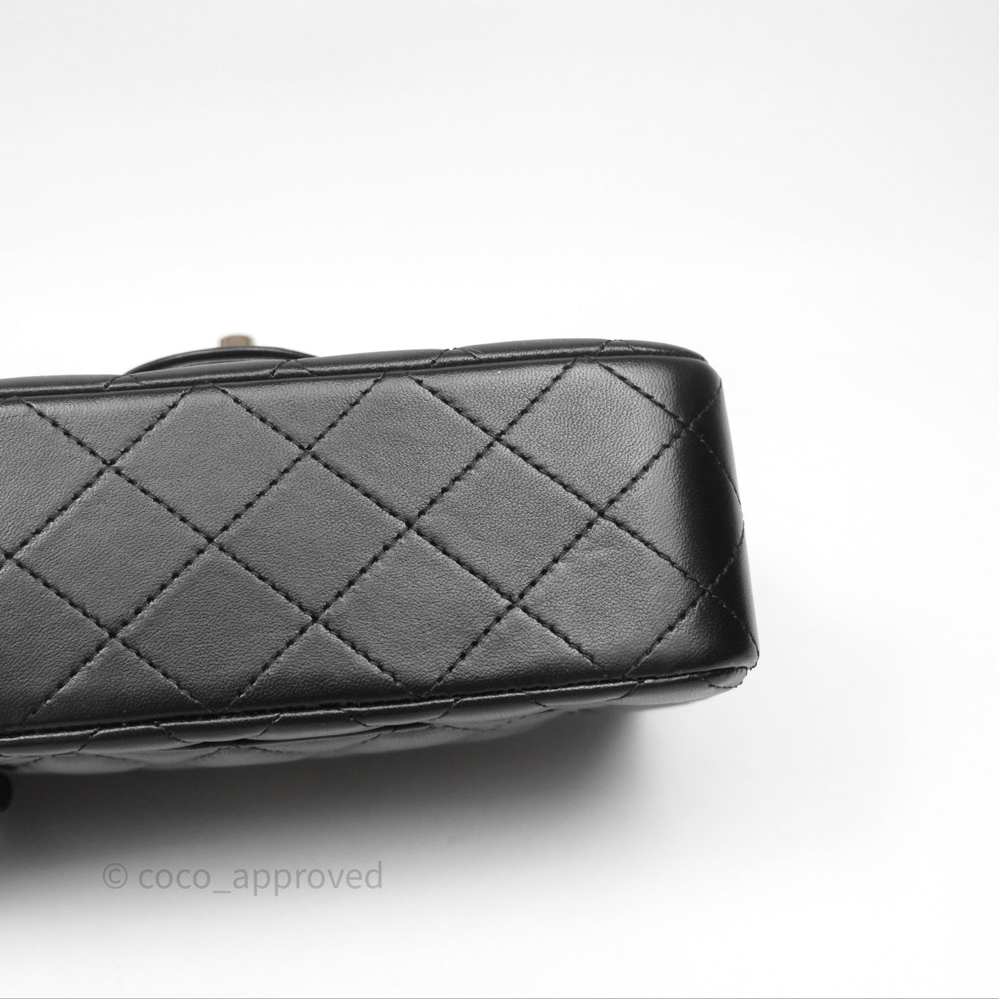 Chanel Top Handle Mini Rectangular Flap Bag Black Lambskin Gold Hardware