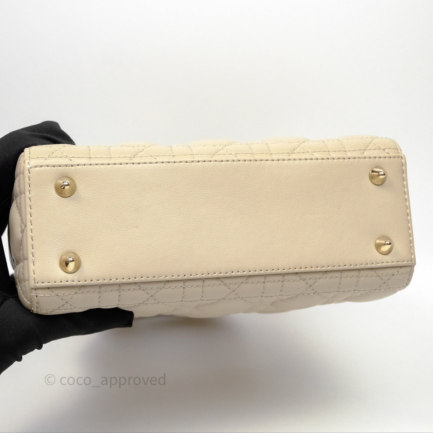 Christian Dior Small Lady Dior My ABCDior Bag Sand Beige Cannage Lambskin