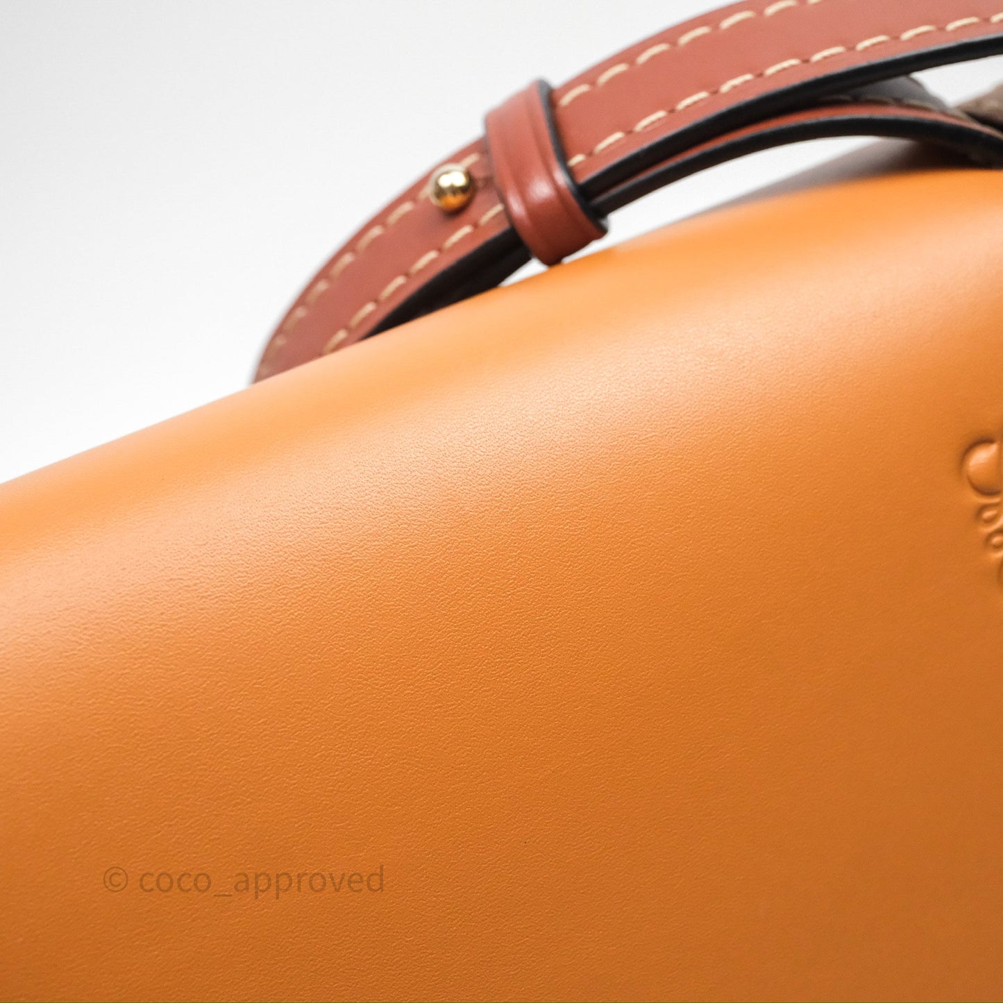 Loewe Small Gate Bag Smooth Calfskin Amber/Light Grey/Rust