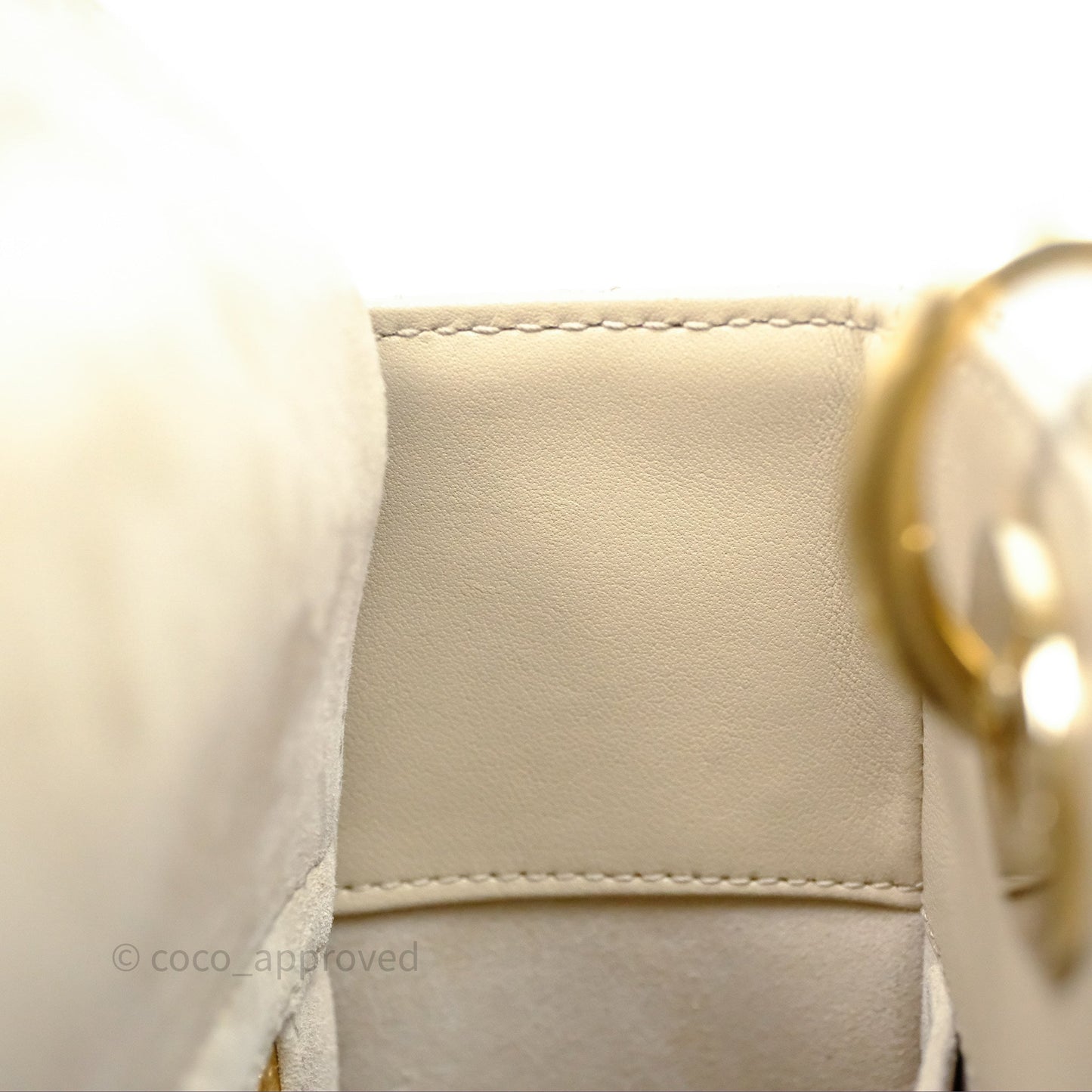 Christian Dior Small Lady Dior My ABCDior Bag Sand Beige Cannage Lambskin