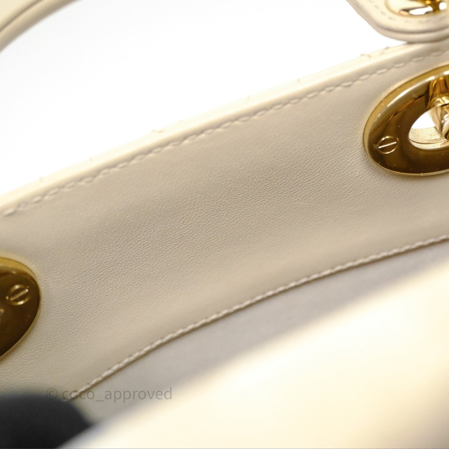 Christian Dior Small Lady Dior My ABCDior Bag Sand Beige Cannage Lambskin