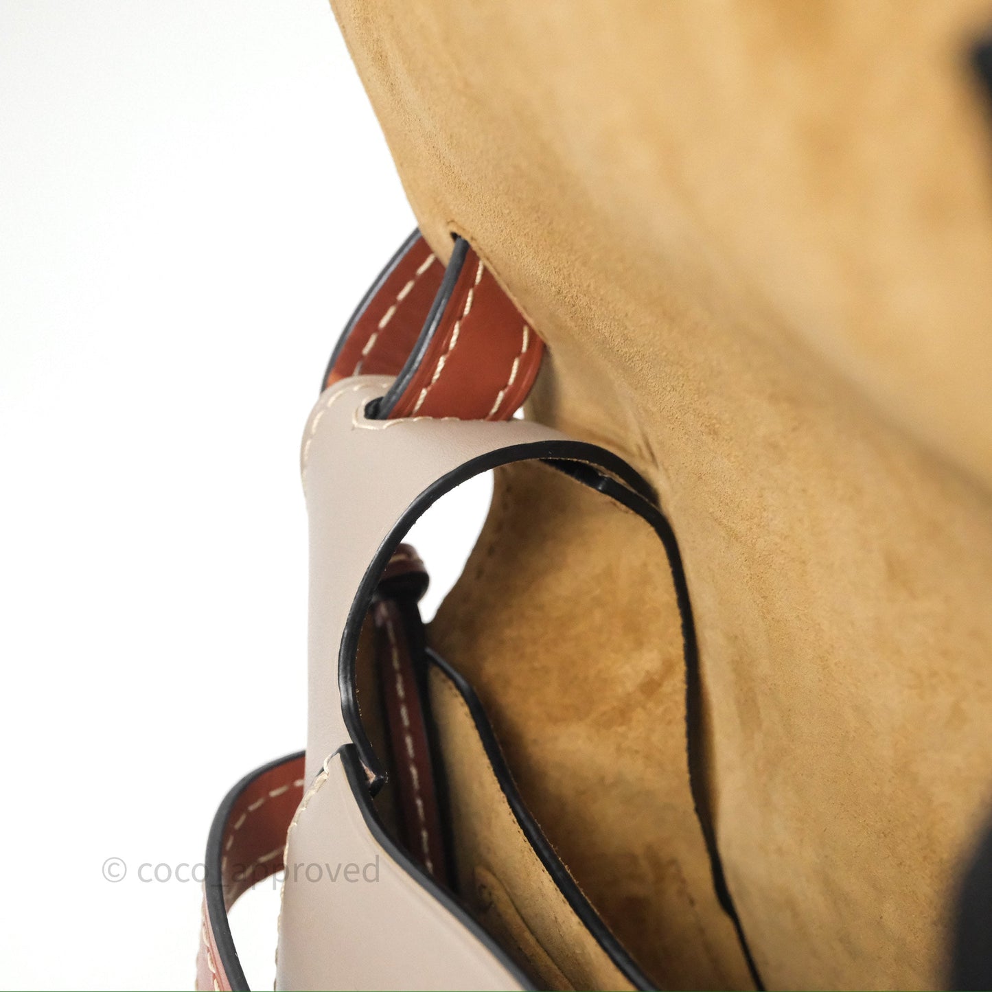 Loewe Small Gate Bag Smooth Calfskin Amber/Light Grey/Rust