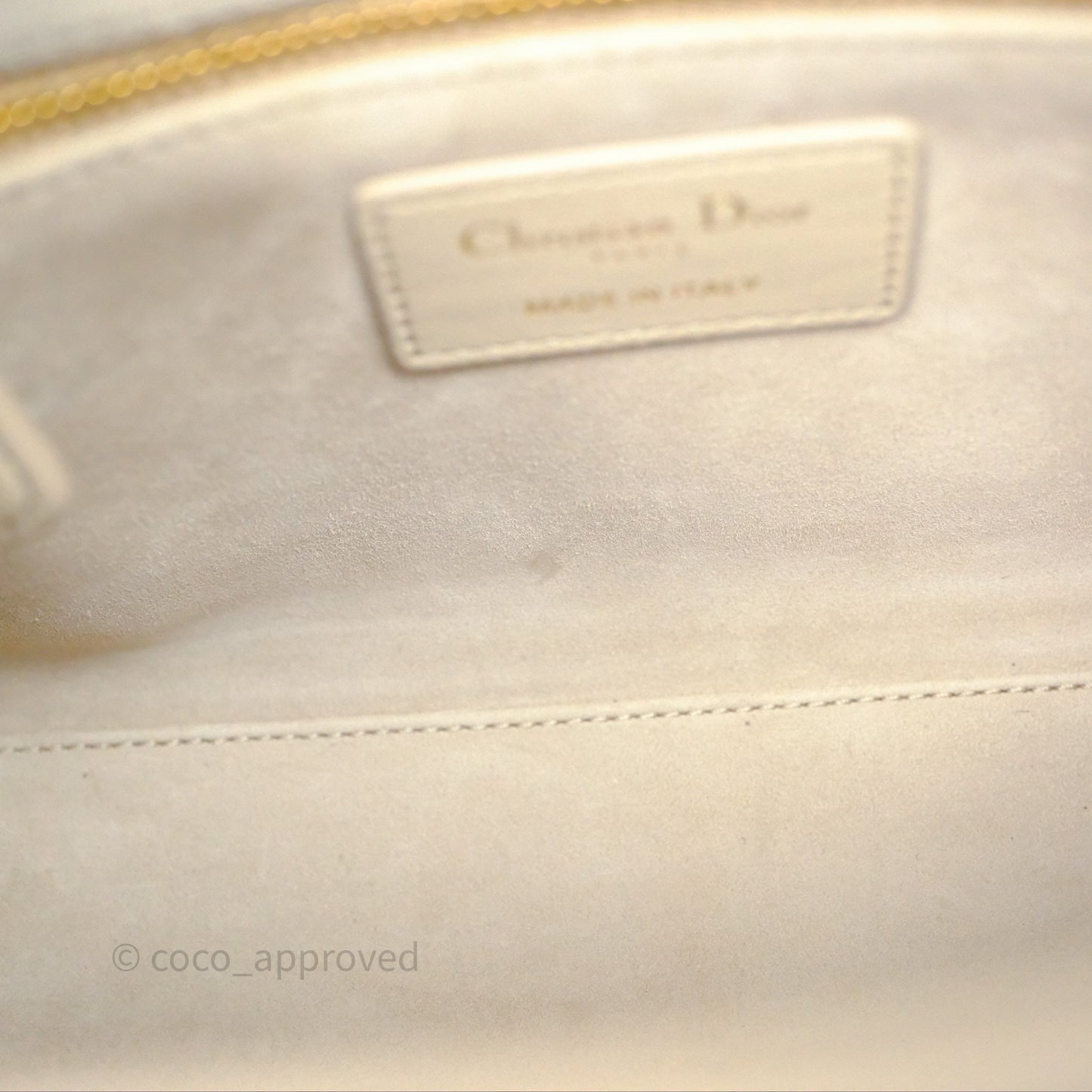 Christian Dior Small Lady Dior My ABCDior Bag Sand Beige Cannage Lambskin