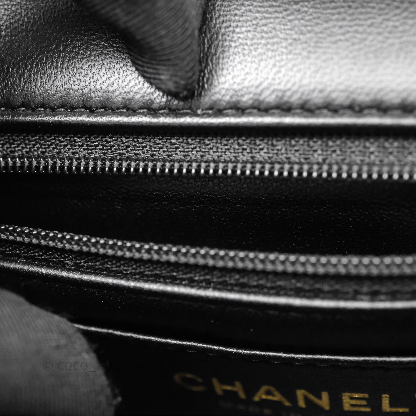 Chanel Top Handle Mini Rectangular Flap Bag Black Lambskin Gold Hardware