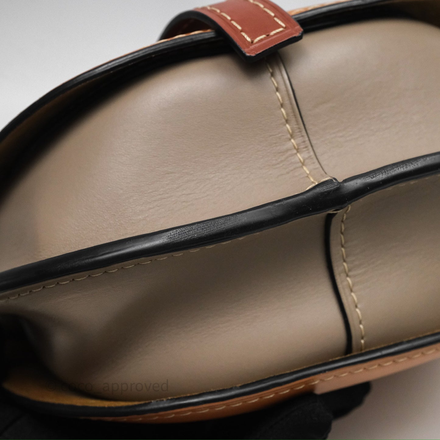 Loewe Small Gate Bag Smooth Calfskin Amber/Light Grey/Rust
