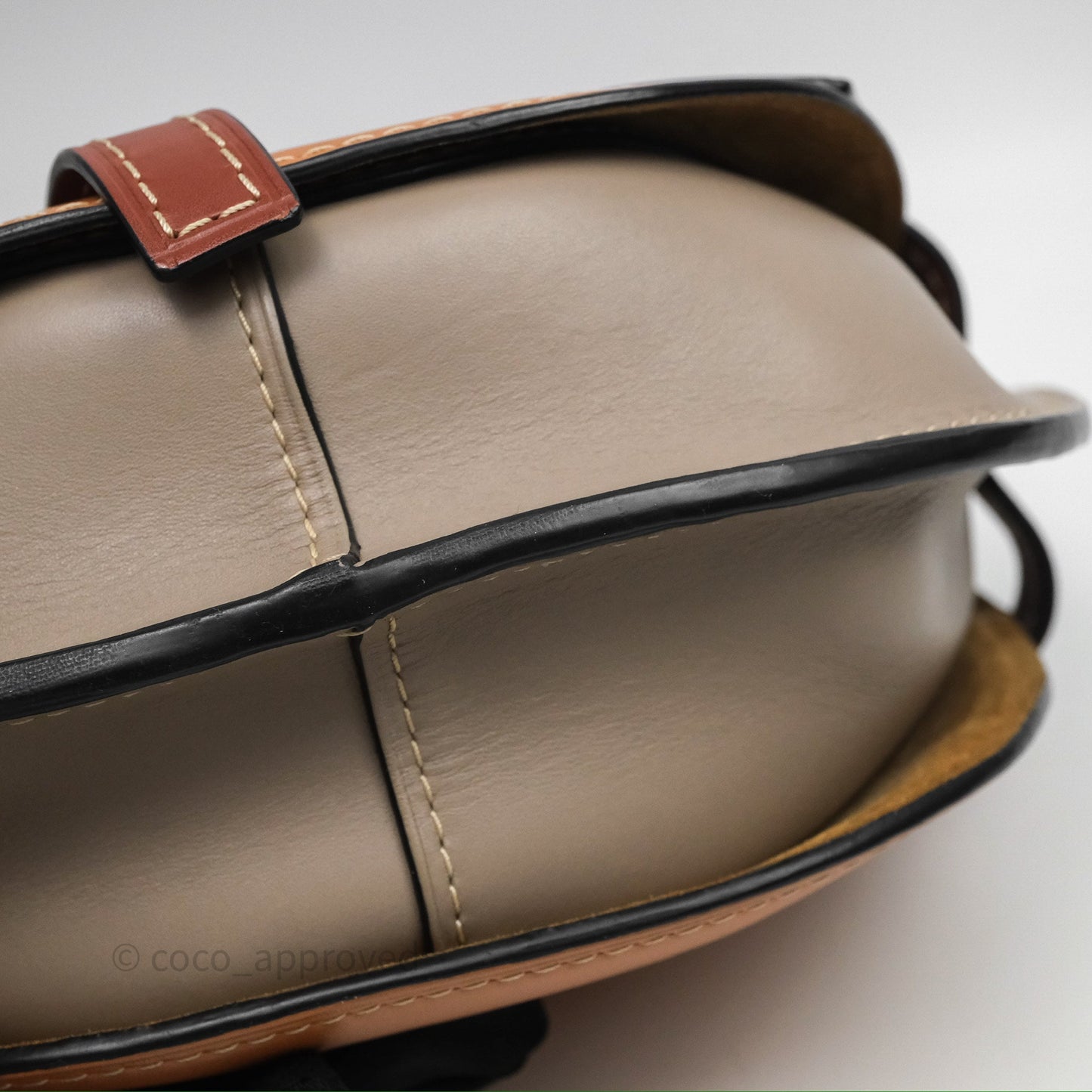 Loewe Small Gate Bag Smooth Calfskin Amber/Light Grey/Rust