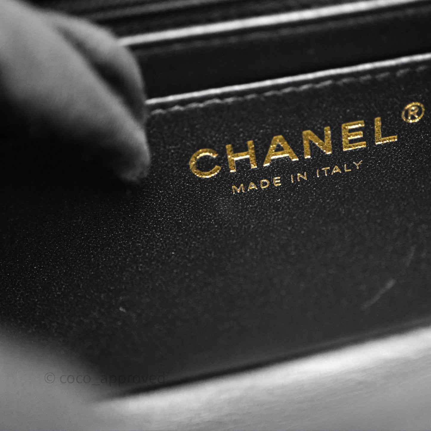 Chanel Top Handle Mini Rectangular Flap Bag Black Lambskin Gold Hardware