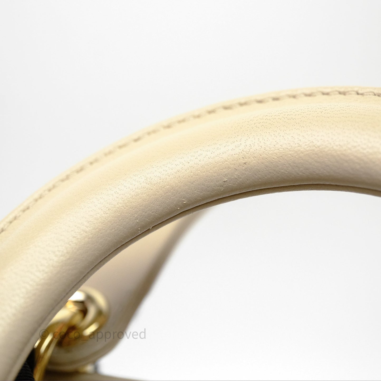 Christian Dior Small Lady Dior My ABCDior Bag Sand Beige Cannage Lambskin