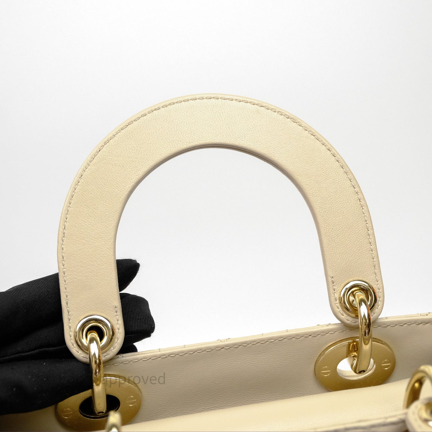 Christian Dior Small Lady Dior My ABCDior Bag Sand Beige Cannage Lambskin